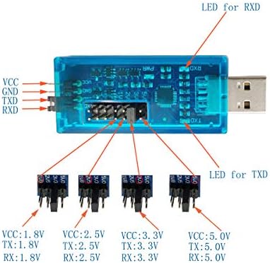 DSD-TECH SH-U09A1 USB-TTL Adapter Támogatás 1.8 V-2.5 V 3,3 V 5V Logika Szintje