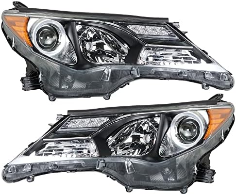 Fényszórók Cseréje a 2013-2015 Toyota RAV4 RAV-4 Halogén Fényszóró Első Lámpa Pár Vezető Utas Oldal
