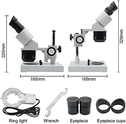 WSZJJ 10X-20X-30X-40X Binokuláris Sztereó Mikroszkóp Megvilágított Ipari Mikroszkóp w/Szemlencse a órajavítás PCB-Ellenőrzés