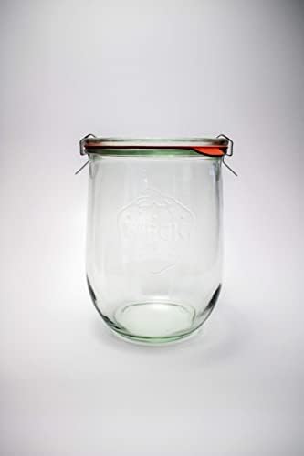 Weck Üveg - 35.9 fl. oz Weck Tulipán Üvegek 1 Liter - Savanyú Tésztát Starter Üveg - Nagy Üveg, Üvegek Kovász - Tulipán Jar