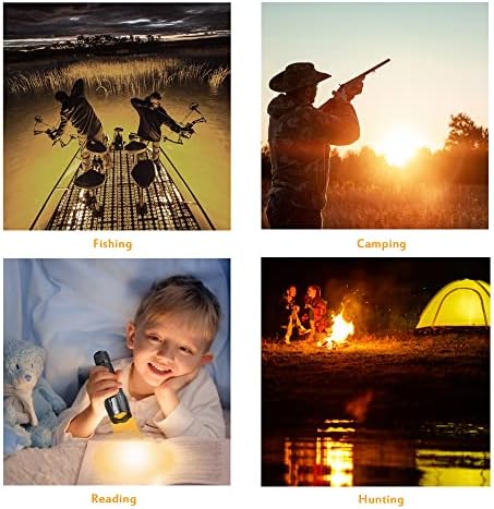 GaiGaiMall Taktikai Meleg Fény, LED-es Zseblámpa 3000-3500K éjjellátó Meleg Fény a Szem Érdekel, Olvasás, Vadászat, Halászat