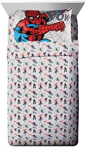 Marvel Spiderman Pókember VS 5 Darab Kétágyas Size Ágy Set - magában Foglalja a Vigasztaló & Lap Szett Ágynemű - Szuper Puha