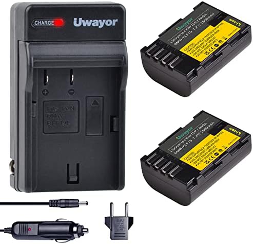 Uwayor 2 Csomag DMW-BLF19 Akkumulátor Töltő Állítsa be a Panasonic DMC-GH5 DMC-GH3 DMC-GH3A DMC-GH3H DMC-GH4 DMC-GH4H DC-GH5S