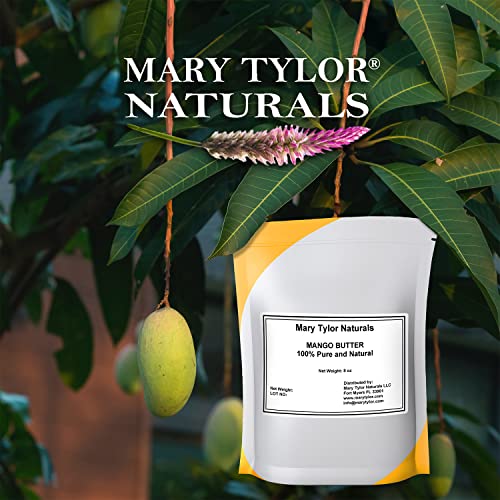 Mary Tylor Naturals Mangó Vaj 8 oz Hidegen Sajtolt, Finomítatlan,Nyers, Tiszta Mangó Vaj — Bőrt Táplálja, Hidratálja a Haj,