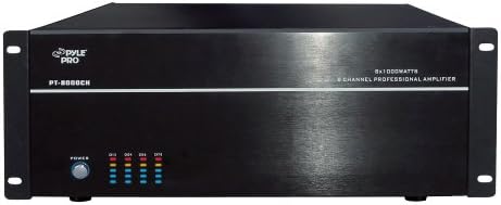 Pyle Haza PT8000CH 8-Csatornás, 8,000-Watt Sztereó/Mono Erősítő
