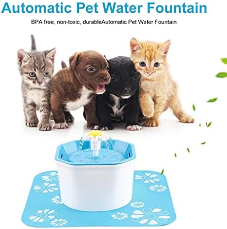 SLATIOM Pet Ivóvíz Kút Pet Víz Adagoló Adagoló itatót Automata Elektromos Víz Adagoló Kutyák (Szín : Kék, Méret : Egy méret)
