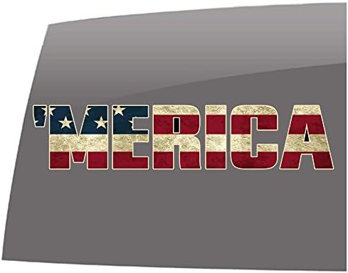 Ablak Szajré 'Merica - USA - Amerikai Zászló - Szín - Matrica -, Hazafias - Vinyl Matrica