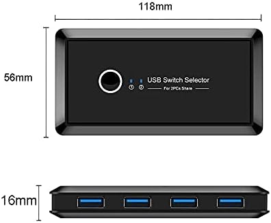 NIZYH USB 3.0 Switch Hub Selector 2 Db Megosztás 4 Eszközök Billentyűzet, Egér, Nyomtató