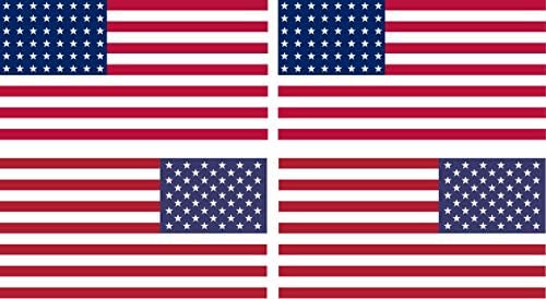 SecurePro Termékek - 2 db - Nagy 4 x 6, Téglalap alakú, amerikai Egyesült Államok Amerikai Zászló Matrica Matricák; Prémium