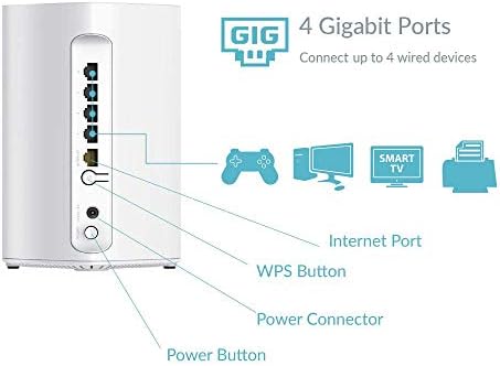 A D-Link WiFi Router AC1900 Egész Haza Okos Háló Wi-Fi Rendszer Nagy Teljesítményű, kétsávos Szülői felügyelet (DIR-L1900-USA)