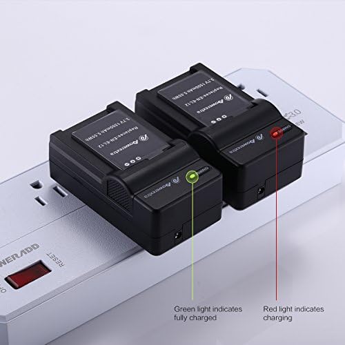 Powerextra EN-EL12 Akkumulátor & Töltő 2 Csomag Kompatibilis Canon Powershot A1000, B600, Coolpix AW130, A900, W300, S1200pj,