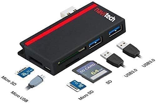 Navitech 2 az 1-ben Laptop/Tablet USB 3.0/2.0 HUB Adapter/Micro USB Bemenet SD/Micro SD Kártya Olvasó Kompatibilis a Dynabook