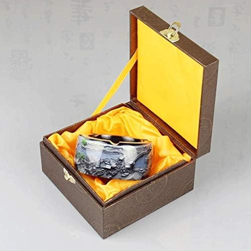 SHYPT Kristály Hamutartó Egyedi Kreatív Ajándék Retro Qingming Shanghe Tu (Átmérő 8.8 cm)