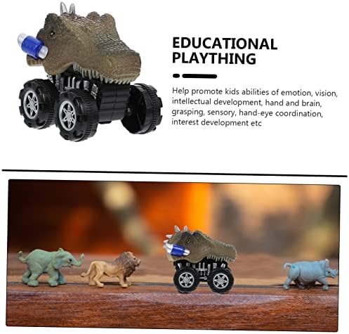 Toyvian 1db Vissza Autó Gyerekek Autók Játék Fiú Autós Játékok, puzzle Játékok Agy Játék, Autós Játékok a T - Rex Teherautó