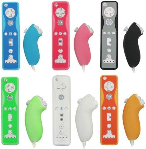 Csere Puha Szilikon Megvédeni a Bőr burkolata Tok a Wii Remote, valamint Nunchuck Controller (Fekete)