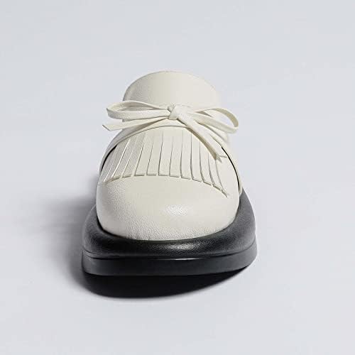 Női Alkalmi Papucs, Bojtos Íj Nyári Platform Papucs Kényelmes Séta Diák Vintage Lapos Cipő Papucs
