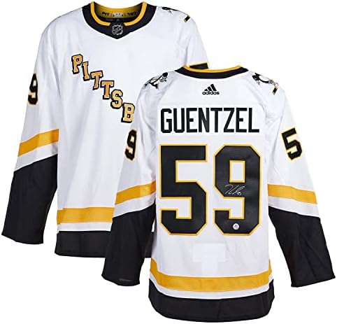 Jake Guentzel Aláírt Pittsburgh Penguins Fordított Retro Adidas Jersey - Dedikált NHL-Mezek