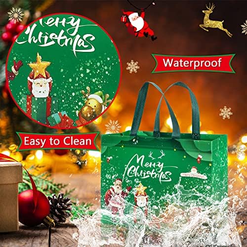 NOVWANG 12db Karácsonyi ajándékcsomagot, Karácsonyi Ajándék Táskák Újrafelhasználható Karácsonyi Bevásárló Táskák a Karácsonyi