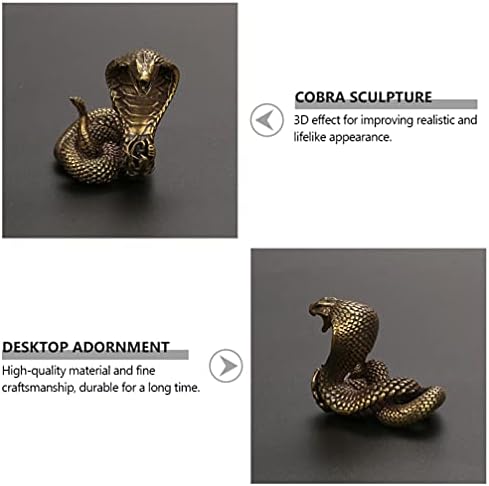 Toddmomy Réz Kobra Kígyó Szobor Kobra Kígyó Szobor Vagyon Figura Lakberendezés Gyűjthető Ajándék