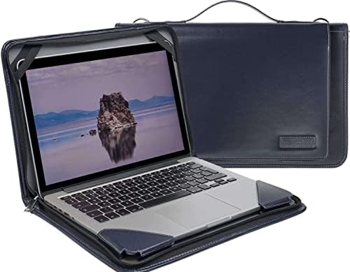 Broonel Kék Bőr Laptop Messenger Esetben - Kompatibilis Dell M4800 15.6 a FHD Ultrapowerful Mobil Munkaállomás Üzleti Laptop