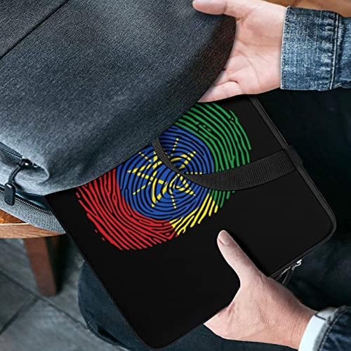 Etiópia Ujjlenyomat Laptop Táska Tablet Táska Üzleti Tote Munka