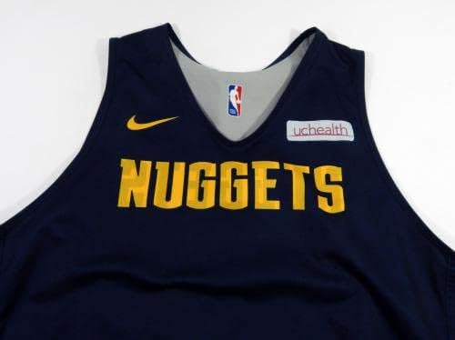 2018-19 Denver Nuggets Malik Beasley 25 Játékban Használt Haditengerészeti Gyakorlat Jersey-XL 4 - NBA Játék Használt