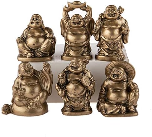 6 Nevető Buddha Szobrok, Figurák Rouge