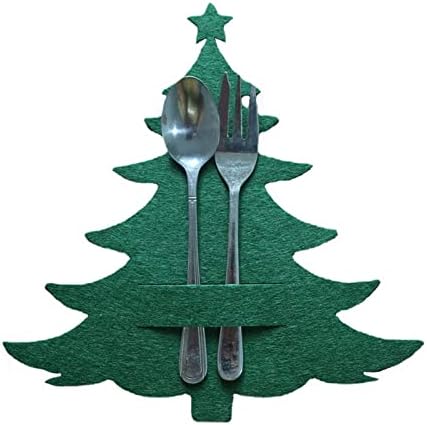 Lakás Dekorációk, Konyha Karácsony Ezüst Táska | 4 Db/Készlet Karácsonyfa Nem Szőtt Konyhai Eszköz Rack Karácsony Hálaadás