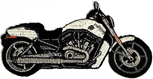 Kleenplus 3pcs. Motorkerékpár Javítás Klasszikus Fehér Motoros Rajzfilm Hímzett Applied Kézműves Kézzel készített Baba Gyerek