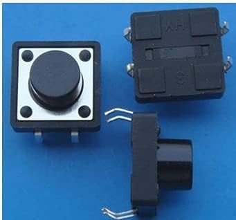 1000pcs X 12 * 12 * 4.3 MM mikro kapcsoló érintse meg a kapcsoló kulcsos kapcsoló, vízszintes/réz méter