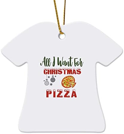 3 Inch Karácsonyra Pizza Idézet OrnamentsshirtChristmas Díszek a Gyerekek, Fiúk, Lányok Lógó Díszek a karácsonyfa Dekoráció
