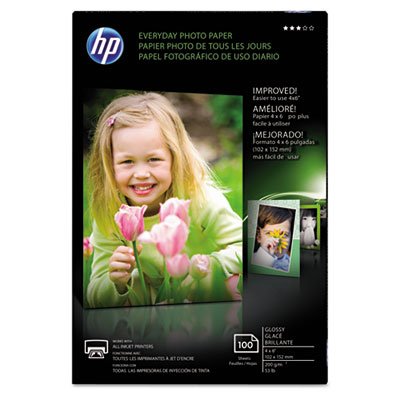 HP Hétköznapi fotópapír, 53 kg, 4 x 6, 100 Lap/Csomag