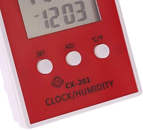 XDKLL Hordozható Digitális Hőmérő Páratartalommérő Óra, Hőmérséklet, Páratartalom Teszter Időjárás Állomás °C / °F Komfort