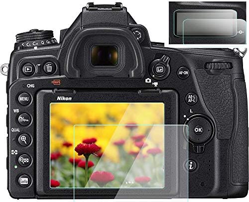 D750 Képernyő Védő Nikon D780 D750 Fényképezőgép (2 Top & 2 LCD Képernyő), WH1916 9H Edzett Üveg Anti-Scrach Anti-Buborék