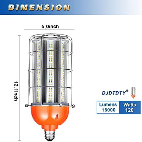 DJDTDTY 120 w-os 100W 80W LED robbanásbiztos lámpa, E26 E39 Bázis Vízálló porálló, illetve Épület Fény, Kukorica Fény, Rozsdamentes