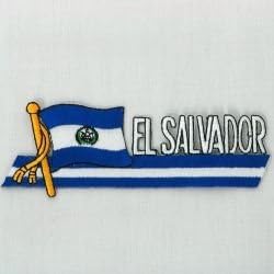 El Salvador-Társ Szó Ország Zászló Vas a Patch Címer Jelvény .. 1.5 X 4,5 Cm ... Új