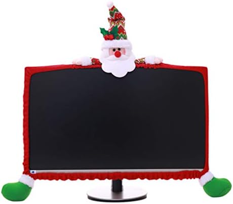 Amosfun Kárpitos Kellékek, Karácsonyi Számítógép-Monitor Fedezze Karácsonyi Határon Fedezze Védő Rugalmas Laptop Számítógép
