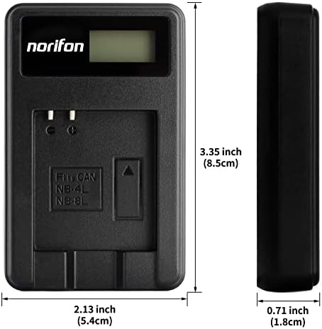 Norifon NB-4L LCD USB Töltő Canon PowerShot SD750 SD780 az SD1000 SD1100 az SD1400 az A2200 A3100 van, IXY Digital 60, IXUS