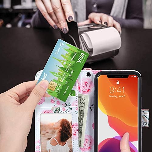 ULAK Kompatibilis az iPhone 12 Mini Pénztárca tok-Kártya Birtokosai a Nők számára, amelynek Célja, PU Bőr Flip Tárca a Kitámasztó