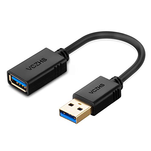 Rövid USB Hosszabbító Kábel 1ft + USB 3.0 Hub, VCZHS 4-Port USB 3.0 Hub