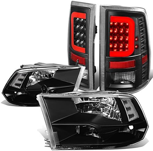 Auto-Dinasztia 4db Piros 3D-s LED-C-Stílusú fénysáv Hátsó Fék hátsó Lámpák, Lámpák, Quad Fényszórók Kompatibilis Dodge Ram