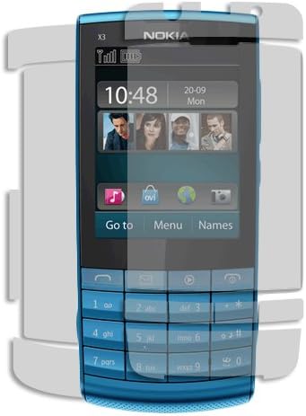 Skinomi Teljes Test Bőr Védő Kompatibilis Nokia X3 Touch & Type (képernyővédő fólia + hátlap) TechSkin Teljes Lefedettség
