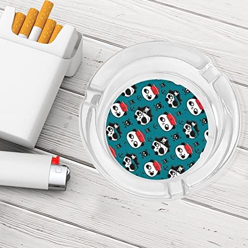 Aranyos Kis Panda Tengerészek Cigaretta Üveg Hamutartó Kerek Dohányzás Jogosultja Ash Tálcát Home Hotel Asztali Dekoráció