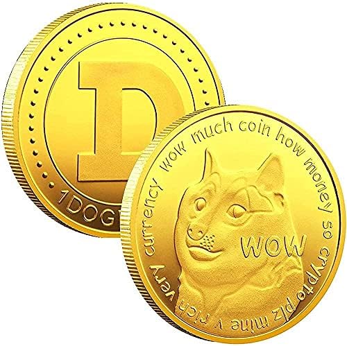 Dogecoin Emlékérme Gyűjtő Ida Fizetőeszköz Aranyozott Dogecoin Szerelmeseinek Érme-adatgyűjtő, a védőtok
