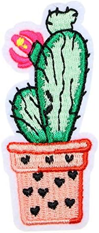 JPT - Szerelem Kaktusz Virág, Növény, Hímzett Applied Vas/Varrjuk fel a Javítások Jelvény Aranyos Logó Javítás Mellény, Kabát,