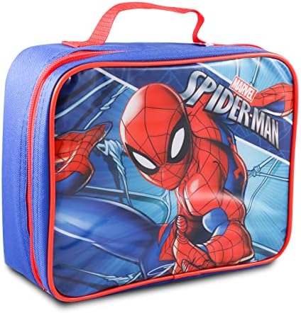 Marvel Spiderman Ebéd Bag Állítsa be A Fiúk, Gyerekek - Csomag Szuperhős Szigetelt Iskola Ebéd Doboz Pókember Matricák Több