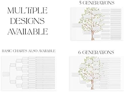 Genealógiai kincsesláda családfa - 2-Pack - 11x17-6 Generációs Családi Fa Diagramok, Hogy Töltse ki A Családi Fa Ajándékok