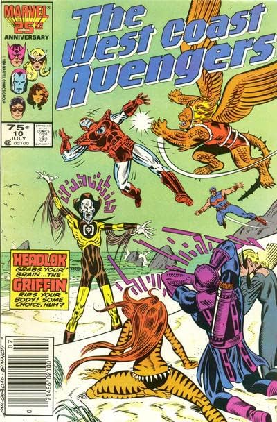 West Coast Avengers 10 (Újságos) VG ; Marvel képregény | 1. megjelenés Headlok
