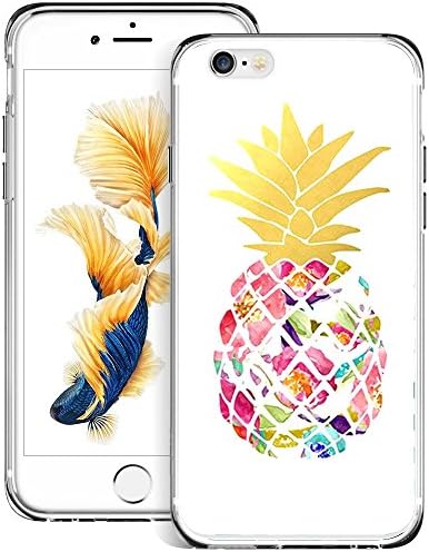 Ananász Naplemente iPhone 6-os Plusz 6 Plusz Esetben Egyedi Design Anti-Semmiből Rugalmas Sokk Abszorpciós Puha TPU Védő