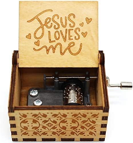 ukebobo Fa Music Box - Jézus Szeret Engem, zenedoboz, Ajándékok Keresztény, Nő, Gyerek - 1 Készlet(01)